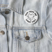 "Dikke dijen en griezelige vibes" Ronde Button 5,7 Cm (In situ)