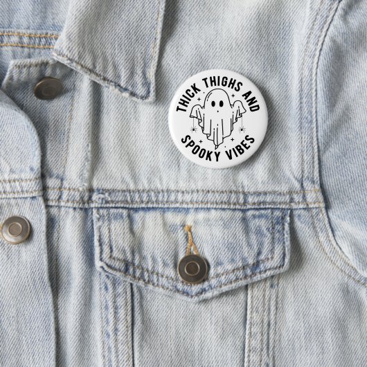"Dikke dijen en griezelige vibes" Ronde Button 5,7 Cm (In situ)