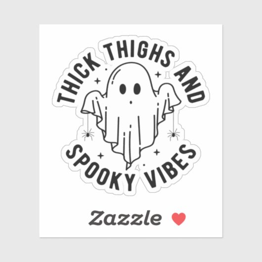 "Dikke dijen en griezelige vibes" Sticker (Vel)