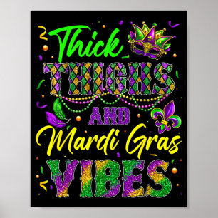 Dikke Dijen En Mardi Gras Sfeer Masker Kralen Mann Poster