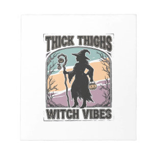 Dikke Dijen Heks Vibes Vintage Halloween T-shirt_1 Notitieblok
