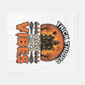 Dikke Dijen Hekserige Vibes Halloween Shirt Ontwer Fleece Deken (Voorkant (Horizontaal))