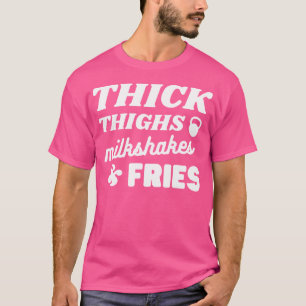 Dikke Dijen Milkshakes Fries Grappig Gewichtheffen T-shirt