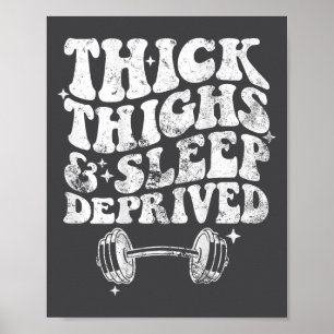 Dikke Dijen Slaaptekort Op De Rug Vintage Workout Poster