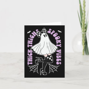 Dikke Dijen Spooky Vibes Schattigee Ghost Hallowee Kaart