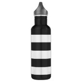 dikke horizontale strepen aluminium waterfles  (Links)