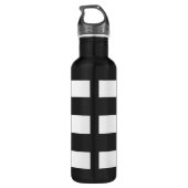 dikke horizontale strepen aluminium waterfles  (Achterkant)