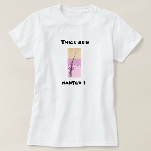 Dikke huid wilde humor Shirt (Design voorkant)