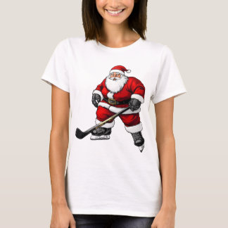 Dikke IJshockey Kerstman T-shirt