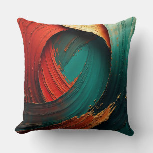 Dikke Impasto Olie Geschilderde Abstract Kussen