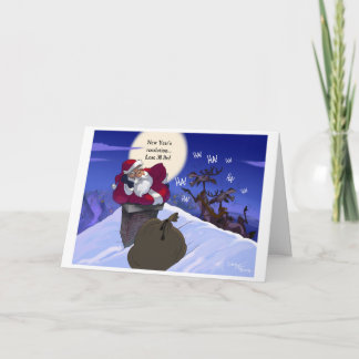 dikke kerstman feestdagen kaart