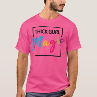Dikke Meisje Magie Schattig Plus Size Grafisch T-shirt