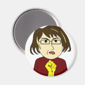 Dikke meisje vecht terug magneet (Voorkant / Achterkant)