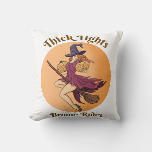 Dikke panty's Bezem rijdt geest Halloween Groovy Kussen