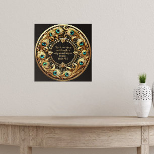 Dikke Pauw Veren Lijst Bijbelverzen Poster