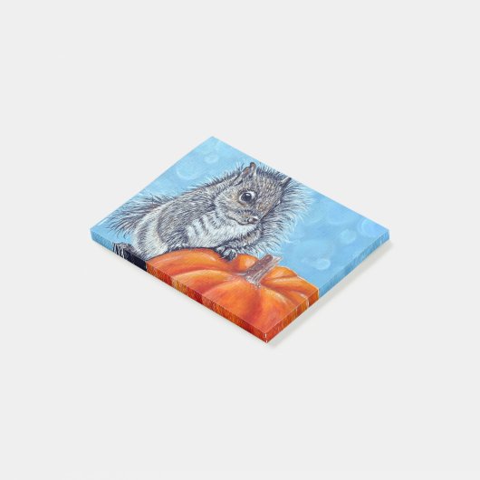 Dikke pompoen post-it® notes (Schuin)