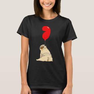 Dikke Pug 7e Verjaardag Kinderballonfeest T-shirt
