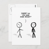 Dikke stok man briefkaart (Voorkant / Achterkant)