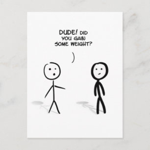 Dikke stok man briefkaart