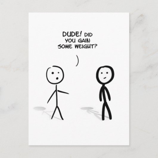 Dikke stok man briefkaart (Voorkant)