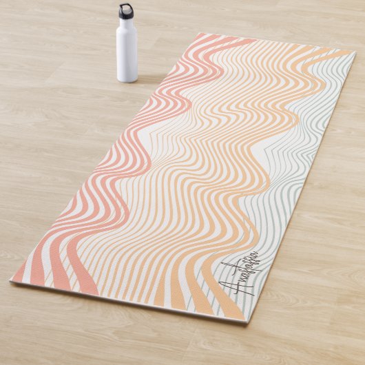 Dikke strepen met jouw naam elegante sport yogamat (In situ)