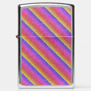 Dikke Swirls neon kantelende straat chroom Zippo a