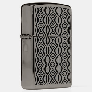 Dikke Swirls zwarte ijs Zippo aansteker