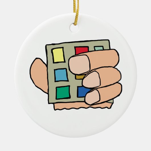 dikke vinger keramisch ornament (Voorkant)