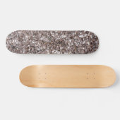 dikke zilveren glitter skateboard (Horizontaal)