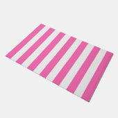 Dikte verticale strepen, warm roze en wit gestreep deurmat (Schuin)