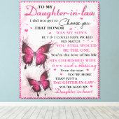 DIL Butterfly Je bent ook mijn dochter in het hart Canvas Afdruk (Insitu (Houten vloer))