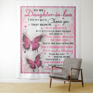DIL Butterfly Je bent ook mijn dochter in het hart Wandkleed