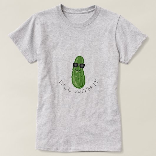 Dil met IT-ontwerp - Eenvoudige T-shirt voor vrouw (Design voorkant)