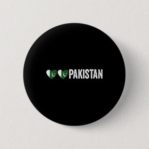 Dil Pakistan Azadi Mubarak Hart Vlag Dag Trots Ro Ronde Button 5,7 Cm