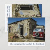 Dilapided House en Van Moving Announcement Aankondiging (Voorkant / Achterkant)