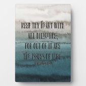 "Diligence" tablet Plaque met esel Fotoplaat (voorkant)