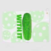Dill Avec Il Pickleball Drôle Sport Serviette (Horizontal)