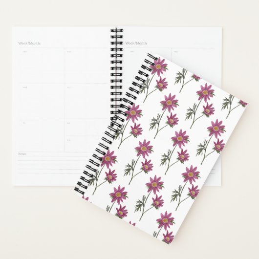 Dill Daisy Planner - Motif blanc (Devant avec enveloppe)