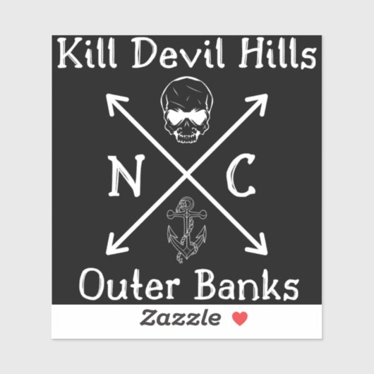 Dill Devil Hills Outer Banks Sticker (Vel)
