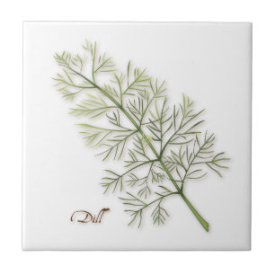 Dill Herb Ceramic Tile Tegeltje