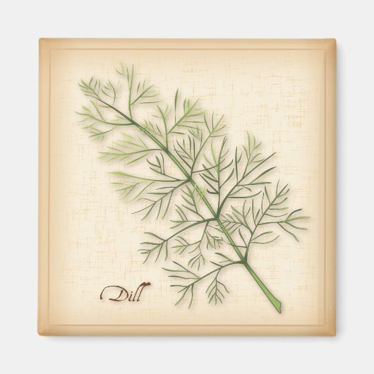 Dill Herb, Dill Weed Magneet (Voorkant)