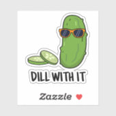 Dill met het Funny Dill Pickle Pun Sticker (Vel)