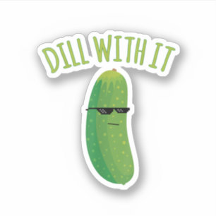 Dill met het grappige kaartje sticker