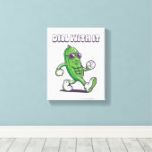 Dill met het koele augurk canvas afdruk (Insitu (Houten vloer))