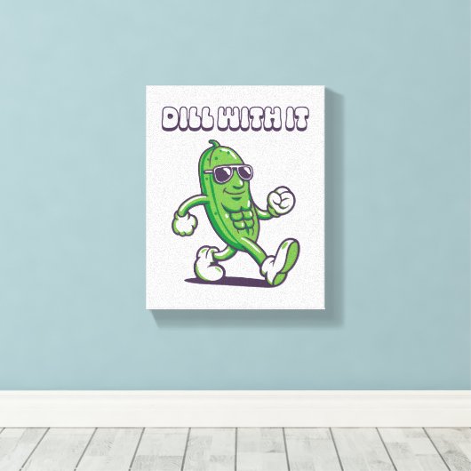 Dill met het koele augurk canvas afdruk (Insitu (Houten vloer))