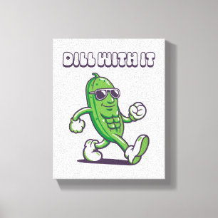 Dill met het koele augurk canvas afdruk