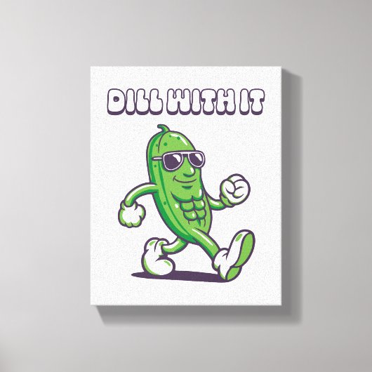 Dill met het koele augurk canvas afdruk (Voorkant)