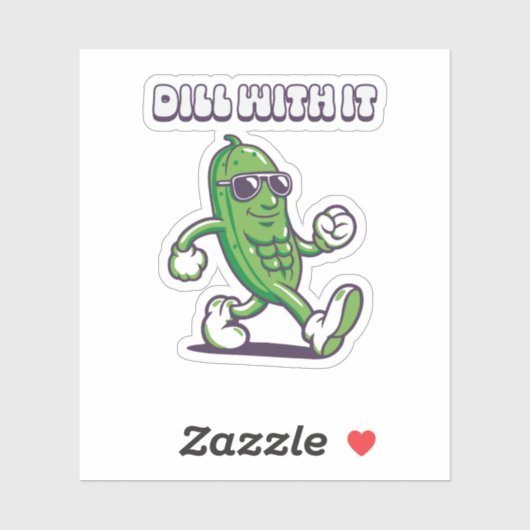 Dill met het koele augurk sticker (Vel)