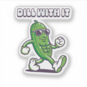 Dill met het koele augurk sticker (Voorkant)