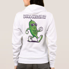 Dill met het koele augurk voor en achter hoodie
